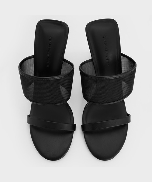 CHARLES & KEITH(チャールズ & キース)の「メッシュ スカルプチュアヒールウエッジ(サンダル・レディース・ブラック系その他2/アイボリー・22.5cm/23cm/23.5cm/24.5cm/25cm/25.5cm/26.5cm)」の10枚目の写真
