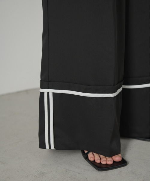 AIC.（エーアイシー）の「ターンバックパイピングワイドパンツ（その他パンツ・レディース・ブラック/チャコールグレー・FREE）」の10枚目の写真