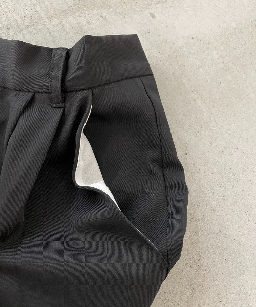 AIC.（エーアイシー）の「ターンバックパイピングワイドパンツ（その他パンツ・レディース・ブラック/チャコールグレー・FREE）」の7枚目の写真