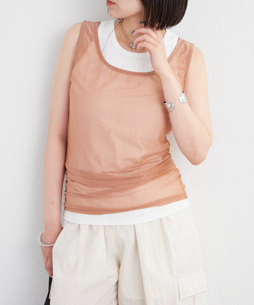 セール】レイヤードチュールタンクSET（タンクトップ）｜mystic