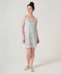 小花柄 フリルキャミワンピース TINA：JOJUN アイボリー 小花柄 フリルキャミワンピース TINA：JOJUN（ワンピース