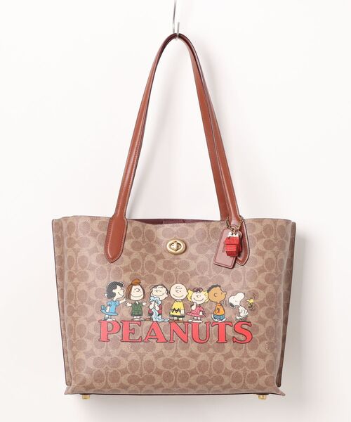 COACH X PEANUTS】ウィロウ トート バッグ・シグネチャー