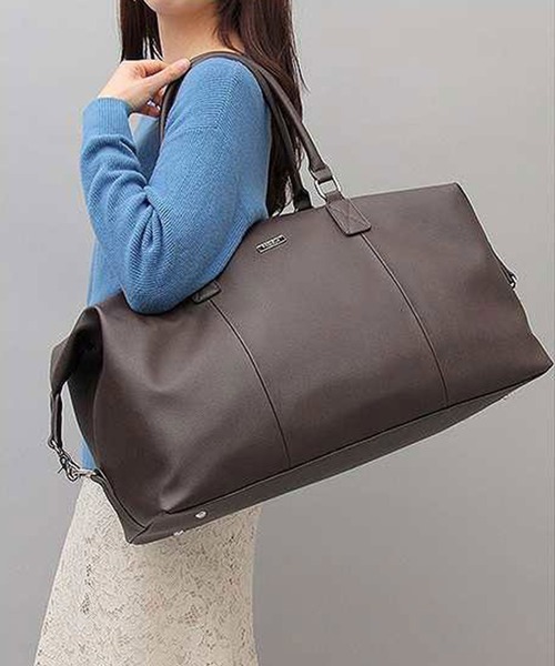 REGiSTA（レジスタ）の「REGiSTA Saffiano Boston Bag（ボストンバッグ・メンズ・ダークブラウン/ブラック・FREE）」の3枚目の写真