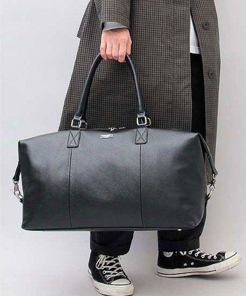 REGiSTA（レジスタ）の「REGiSTA Saffiano Boston Bag（ボストンバッグ・メンズ・ダークブラウン/ブラック・FREE）」の4枚目の写真