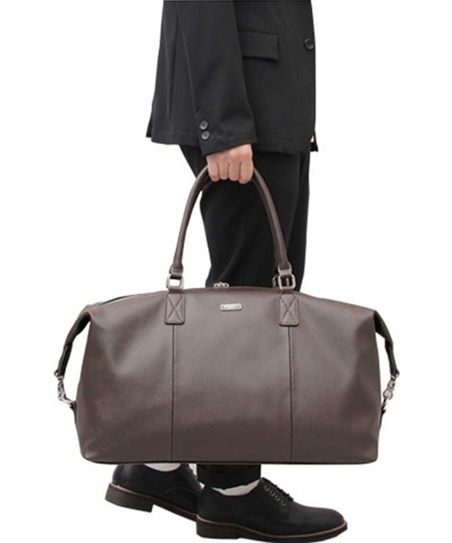 REGiSTA（レジスタ）の「REGiSTA Saffiano Boston Bag（ボストンバッグ・メンズ・ダークブラウン/ブラック・FREE）」の11枚目の写真