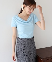 半袖ドレープネックTシャツ