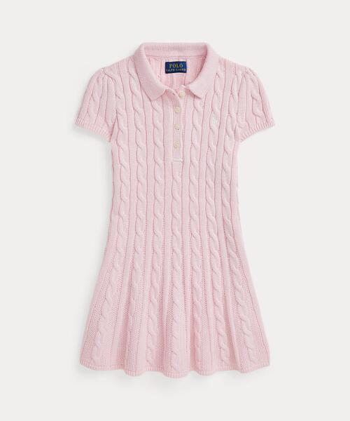 ケーブルニット コットン Polo セーター ドレス（ワンピース）｜POLO