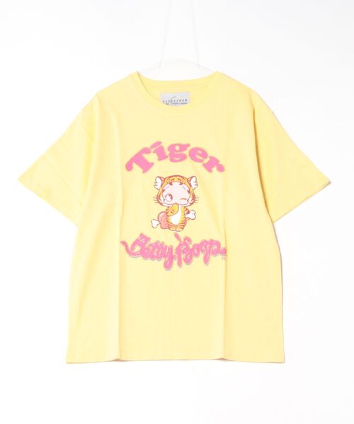 BETTY BOOP(ベティ・ブープ)の「BETTYトラバブTEE(M1)(Tシャツ/カットソー・メンズ・ブラック/パープル/イエロー/カーキ/ホワイト・X-LARGE/LARGE/MEDIUM)」の16枚目の写真
