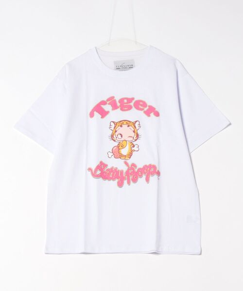 BETTY BOOP(ベティ・ブープ)の「BETTYトラバブTEE(M1)(Tシャツ/カットソー・メンズ・ブラック/パープル/イエロー/カーキ/ホワイト・X-LARGE/LARGE/MEDIUM)」の19枚目の写真