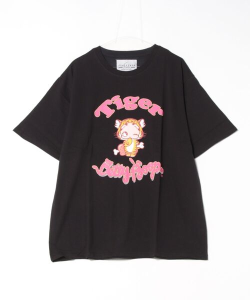 BETTY BOOP(ベティ・ブープ)の「BETTYトラバブTEE(M1)(Tシャツ/カットソー・メンズ・ブラック/パープル/イエロー/カーキ/ホワイト・X-LARGE/LARGE/MEDIUM)」の7枚目の写真