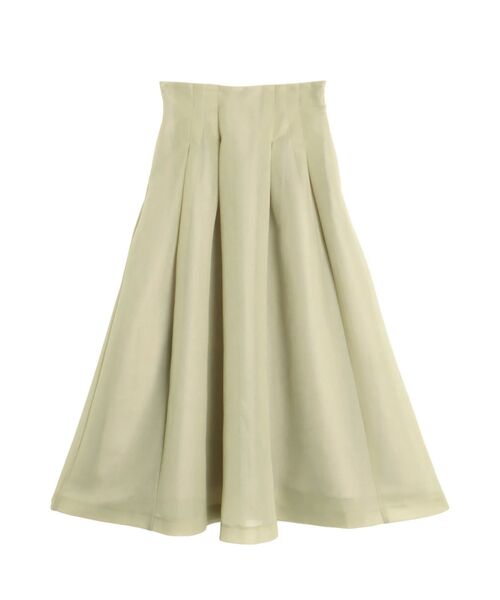 メッシュボンディングフレア―ドスカート　ELENDEEK ホワイト　02 メッシュボンディングフレア―ドスカート（スカート）｜ELENDEEK