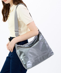LE SPORTSAC グレー バッグ Medium Zip Shoulder Bag - Gunmetal Gray Shine – LeSportsac