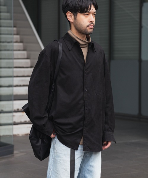 シンセティック スエードレザー L/S SHIRT / SYNTHETIC SUEDE LEATHER