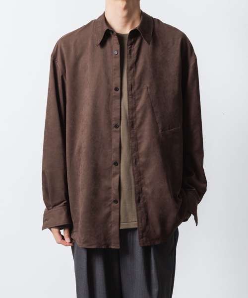 VEIN （ヴェイン）の「シンセティック スエードレザー L/S SHIRT