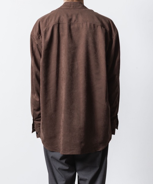 VEIN （ヴェイン）の「シンセティック スエードレザー L/S SHIRT / SYNTHETIC SUEDE LEATHER L/S SHIRT（シャツ/ブラウス・メンズ・ブラック/ブラウン・1/3/2）」の8枚目の写真