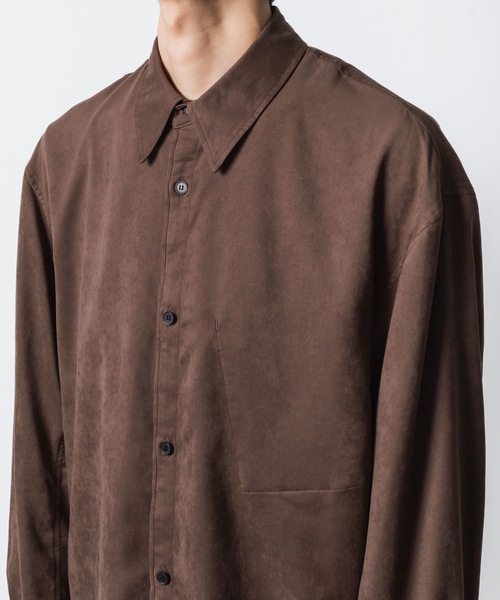 VEIN （ヴェイン）の「シンセティック スエードレザー L/S SHIRT / SYNTHETIC SUEDE LEATHER L/S SHIRT（シャツ/ブラウス・メンズ・ブラック/ブラウン・1/3/2）」の11枚目の写真