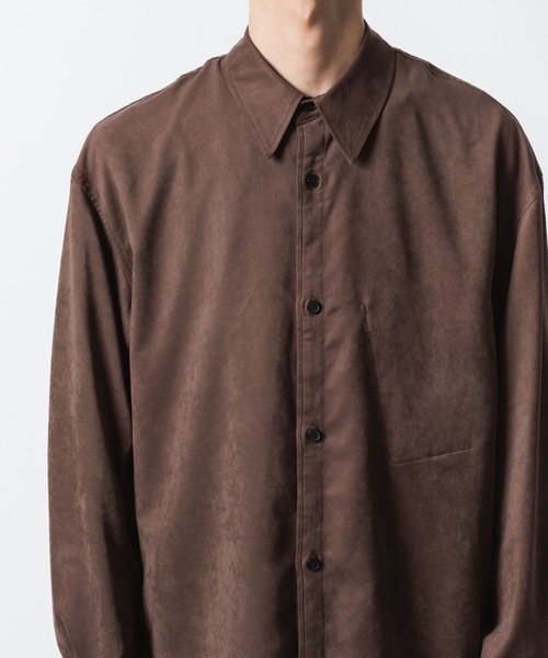 VEIN （ヴェイン）の「シンセティック スエードレザー L/S SHIRT / SYNTHETIC SUEDE LEATHER L/S SHIRT（シャツ/ブラウス・メンズ・ブラック/ブラウン・1/3/2）」の12枚目の写真