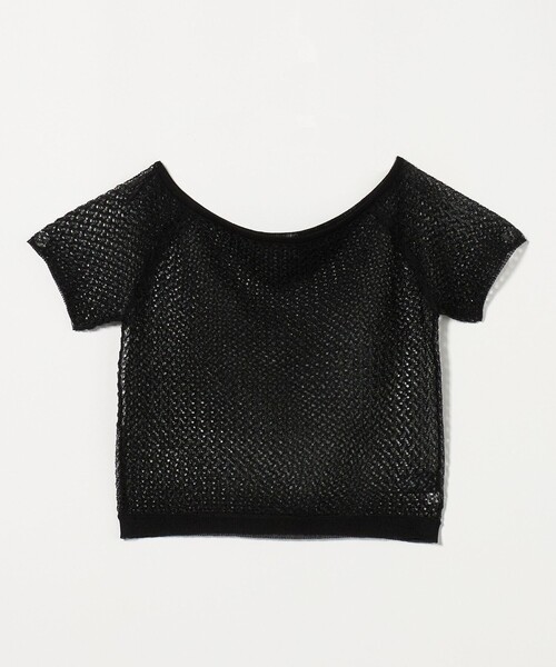 roku beauty&youth  6  ロク　トップス　クロシェットニット 6(ROKU) BEAUTY＆YOUTH(ロク) KNIT NO SLEEVE PULLOVERニット