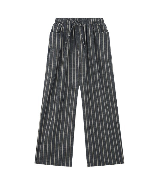 FREE STYLISTS(フリー スタイリスト)の「YUGA_YGMC Striped loose silhouette pants(その他パンツ・レディース・ブラック/ブルーグレー/ホワイト・M/L/S)」の1枚目の写真