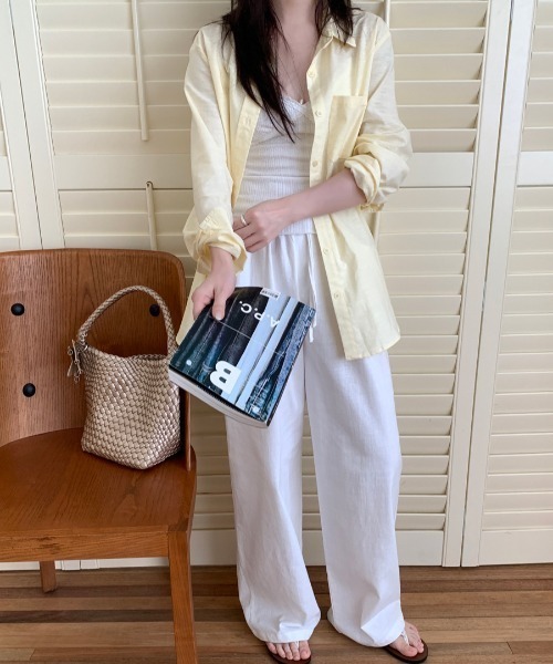FREE STYLISTS(フリー スタイリスト)の「YUGA_YGMC Striped loose silhouette pants(その他パンツ・レディース・ブラック/ブルーグレー/ホワイト・M/L/S)」の6枚目の写真