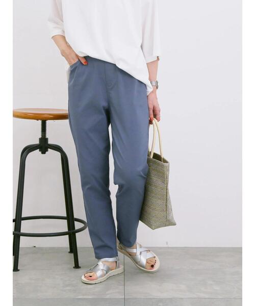 Samansa Mos2 blue(サマンサモスモスブルー)の「【接触冷感】ストレッチパンツ(その他パンツ・レディース・ブルー/ブラック/グリーン・F)」の1枚目の写真