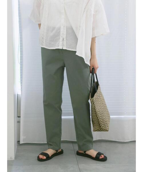 Samansa Mos2 blue(サマンサモスモスブルー)の「【接触冷感】ストレッチパンツ(その他パンツ・レディース・ブルー/ブラック/グリーン・F)」の3枚目の写真