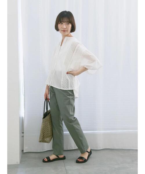 Samansa Mos2 blue(サマンサモスモスブルー)の「【接触冷感】ストレッチパンツ(その他パンツ・レディース・ブルー/ブラック/グリーン・F)」の22枚目の写真