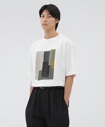 MARGARET HOWELL(}[KbgnEG)COLLAGE PRINT COTTON JERSEY(TVc/Jbg\[)