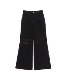 REPAIRED STUDDED BAGGY PANTS
