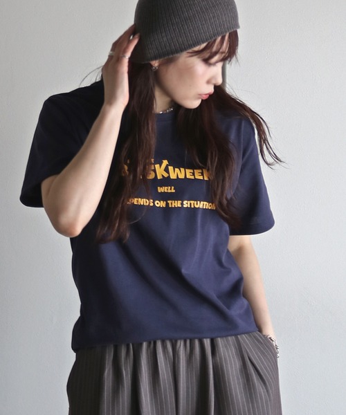 COURO(コウロ)の「アソートミックスロゴTシャツ(Tシャツ/カットソー・レディース・ブルー系1/ブルー系/レッド系/ホワイト系2/ホワイト系1/ホワイト系/レッド系2/レッド系1/ピンク系/ネイビー系1/ホワイト系4/イエロー系2/ブルー系2/ネイビー系2/ネイビー系/ホワイト系5/ホワイト系3/ピンク系2/ピンク系1/イエロー系1/イエロー系・FREE)」の8枚目の写真