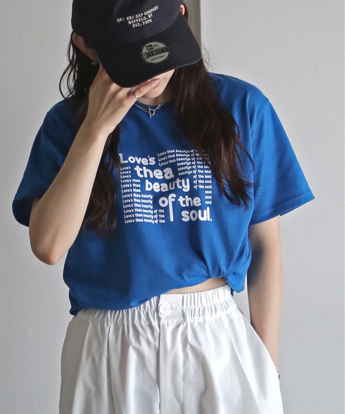 COURO(コウロ)の「アソートミックスロゴTシャツ(Tシャツ/カットソー・レディース・ブルー系1/ブルー系/レッド系/ホワイト系2/ホワイト系1/ホワイト系/レッド系2/レッド系1/ピンク系/ネイビー系1/ホワイト系4/イエロー系2/ブルー系2/ネイビー系2/ネイビー系/ホワイト系5/ホワイト系3/ピンク系2/ピンク系1/イエロー系1/イエロー系・FREE)」の10枚目の写真