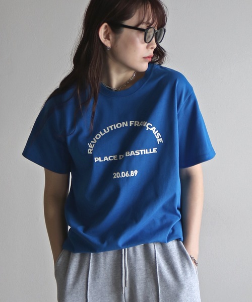 COURO(コウロ)の「アソートミックスロゴTシャツ(Tシャツ/カットソー・レディース・ブルー系1/ブルー系/レッド系/ホワイト系2/ホワイト系1/ホワイト系/レッド系2/レッド系1/ピンク系/ネイビー系1/ホワイト系4/イエロー系2/ブルー系2/ネイビー系2/ネイビー系/ホワイト系5/ホワイト系3/ピンク系2/ピンク系1/イエロー系1/イエロー系・FREE)」の12枚目の写真