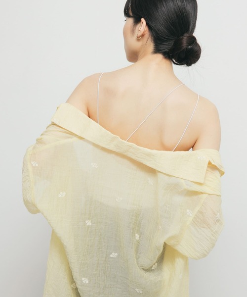 KBF（ケイビーエフ）の「アシンメトリーカップ付キャミ（キャミソール・レディース・ネイビー/ブラック/オフホワイト・ONE）」の7枚目の写真