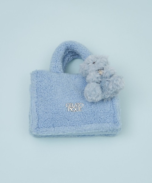 gelato pique（ジェラートピケ）の「ファーベアチャーム（チャーム・レディース・オフホワイト/ピンク/ブルー/ダークグレー/ベージュ・F）」の18枚目の写真