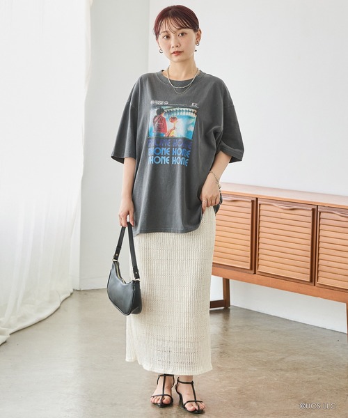 SCREEN STARS（スクリーンスターズ）の「E.T.｜ムービー フォトTシャツ（Tシャツ/カットソー・レディース・ブラック/ホワイト・M/L）」の8枚目の写真