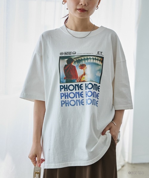SCREEN STARS（スクリーンスターズ）の「E.T.｜ムービー フォトTシャツ（Tシャツ/カットソー・レディース・ブラック/ホワイト・M/L）」の15枚目の写真
