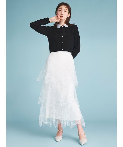 CELFORD(セルフォード)の「デタッチャブル総針カーディガン(カーディガン/ボレロ・レディース・チャコールグレー/サックスブルー/ブラック/モカ/レッド・36/38)」の9枚目の写真