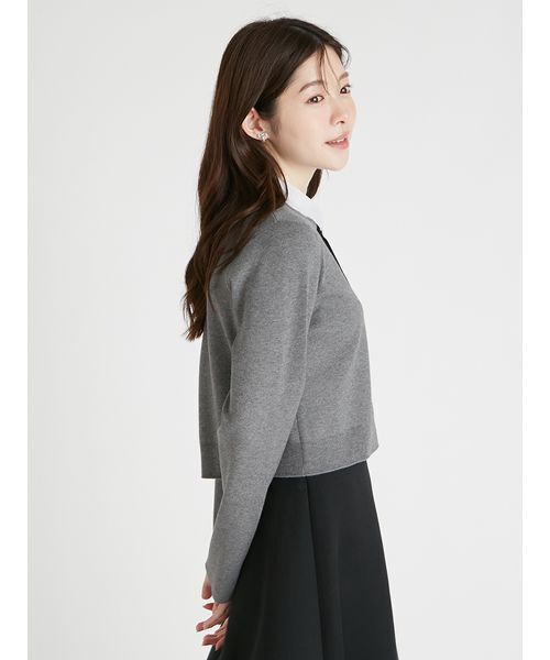 CELFORD デタッチャブル総針カーディガン SAX 36 セルフォード