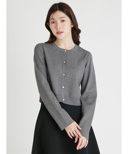 CELFORD セルフォード デタッチャブル総針カーディガン M グレー デタッチャブル総針カーディガン(カーディガン)｜TOPS（トップス