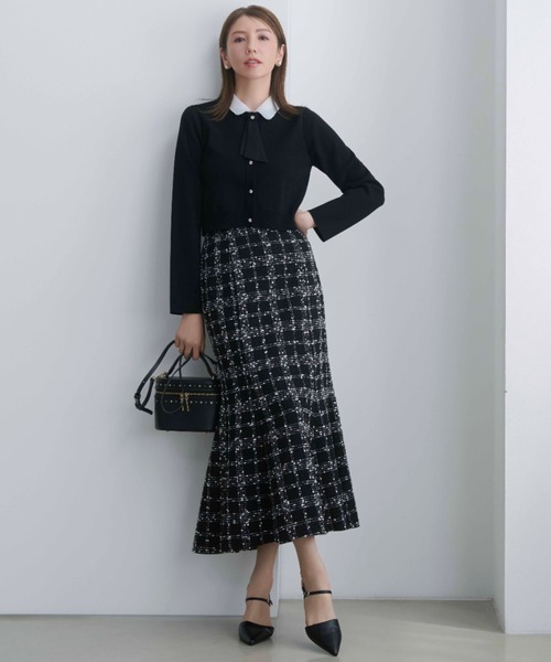 CELFORD(セルフォード)の「デタッチャブル総針カーディガン(カーディガン/ボレロ・レディース・チャコールグレー/サックスブルー/ブラック/モカ/レッド・36/38)」の7枚目の写真