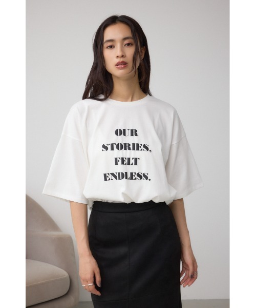 AZUL by moussy(アズールバイマウジー)の「C/TラウンドヘムTシャツ(Tシャツ/カットソー・レディース・ホワイト/マジェンタ/ブラック・FREE)」の22枚目の写真