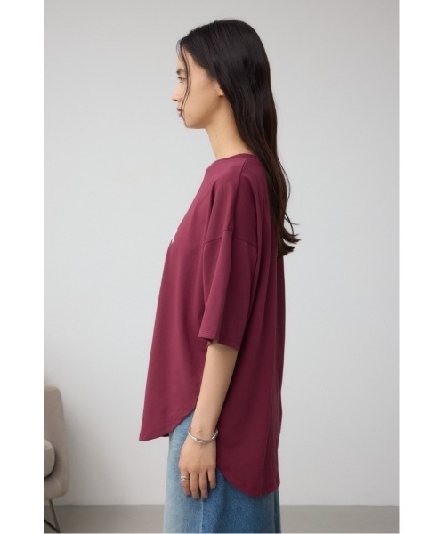 AZUL by moussy(アズールバイマウジー)の「C/TラウンドヘムTシャツ(Tシャツ/カットソー・レディース・ホワイト/マジェンタ/ブラック・FREE)」の14枚目の写真