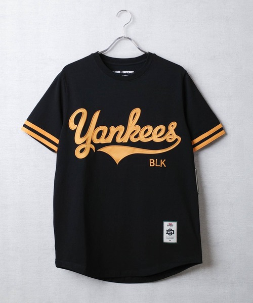 INNOCENT(イノセント)の「【UT25】【SD SPORT/エスディースポーツ】NY BLK YANKEES JERSEY TEE ニューヨーク ブラック ヤンキース ジャージー Tシャツ(Tシャツ/カットソー・メンズ・ブラック/ネイビー・X-LARGE/LARGE/MEDIUM/SMALL)」の2枚目の写真
