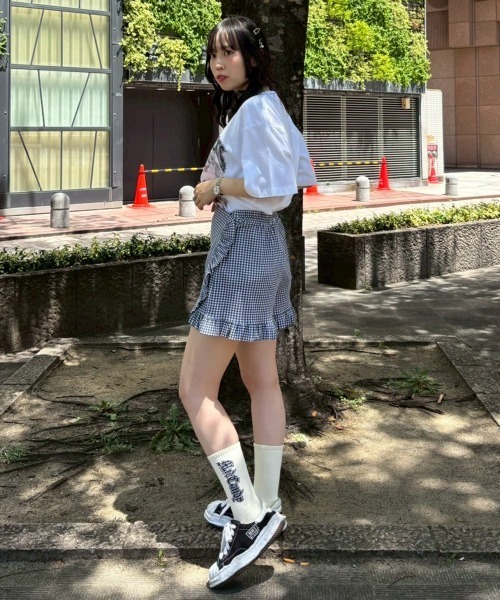 Candy Stripper（キャンディストリッパー）の「DOGS N' CATS ROCK Tシャツ（Tシャツ/カットソー・レディース・ライトブルー/オフホワイト/ブラック・FREE）」の18枚目の写真