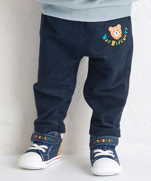HOT BISCUITS(ホットビスケッツ)の「パステルロゴ ストレッチパンツ(その他パンツ・キッズ・ネイビー/ベージュ・100cm/120cm/110cm/90cm/80cm)」の1枚目の写真