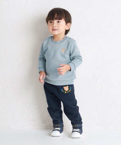 HOT BISCUITS(ホットビスケッツ)の「パステルロゴ ストレッチパンツ(その他パンツ・キッズ・ネイビー/ベージュ・100cm/120cm/110cm/90cm/80cm)」の3枚目の写真