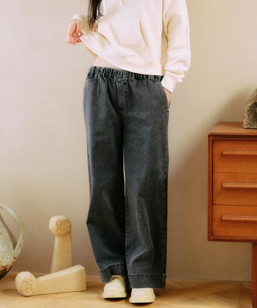 ムラサキスポーツ(ムラサキスポーツ)の「RIKKA FEMME/リッカファム ロンパン RF25FW12(その他パンツ・レディース・ベージュ/サックスブルー/ブラック・FREE)」の2枚目の写真