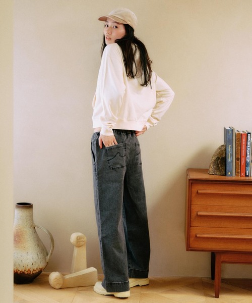 ムラサキスポーツ(ムラサキスポーツ)の「RIKKA FEMME/リッカファム ロンパン RF25FW12(その他パンツ・レディース・ベージュ/サックスブルー/ブラック・FREE)」の4枚目の写真
