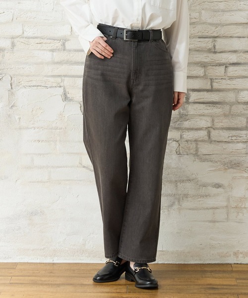 Honeys(ハニーズ)の「レギュラーストレート(股下66cm)(デニムパンツ・レディース・インディゴブルー/ブルー/ブラック/グレー・SS/S/M/LL/L/3L)」の2枚目の写真