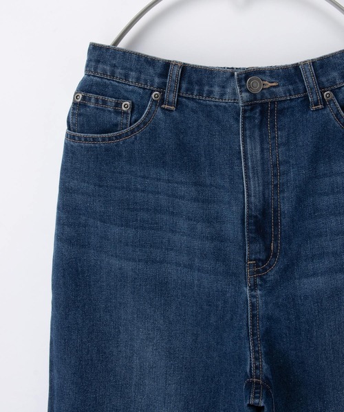 Honeys（ハニーズ）の「レギュラーストレート（股下６６ｃｍ）（デニムパンツ・レディース・インディゴブルー/ブルー/ブラック・SS/S/M/LL/L）」の19枚目の写真